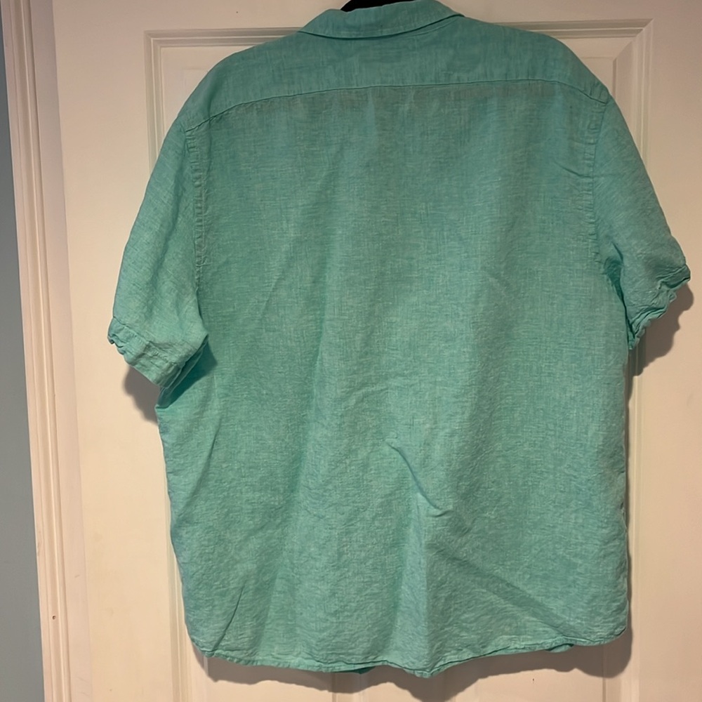 Linen Blend XL Slim Fit Banana Republic Short Sleeved Button Down. - Picture 3 of 3